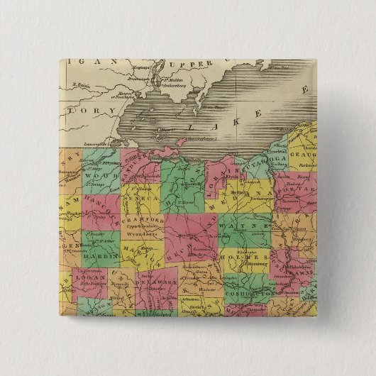 Ohio 5 vierkante button 5,1 cm (Voorkant)