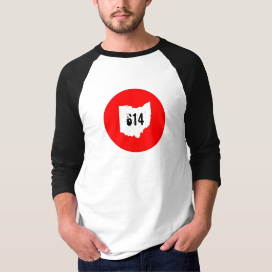 Ohio 614 3/4 Sleeve T-shirt (Voorkant)