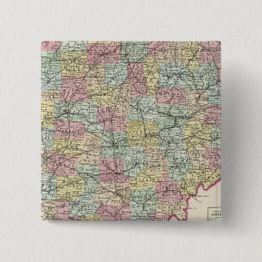Ohio 6 vierkante button 5,1 cm (Voorkant)