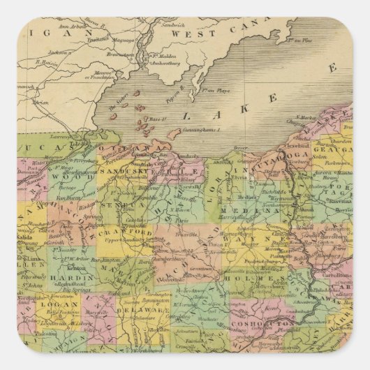 Ohio 7 vierkante sticker (Voorkant)