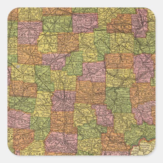 Ohio 7 vierkante sticker (Voorkant)