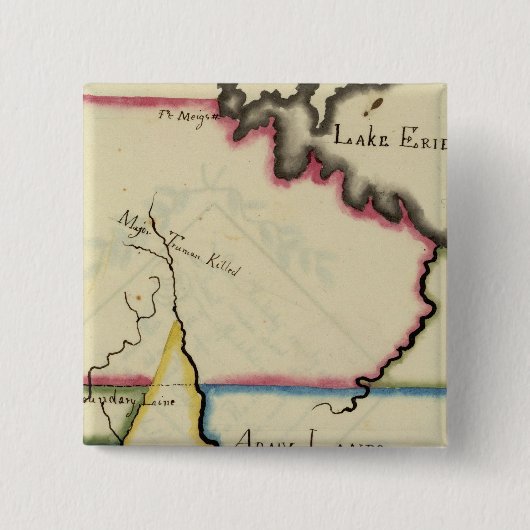 Ohio 8 vierkante button 5,1 cm (Voorkant)