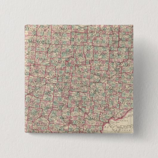 Ohio 9 vierkante button 5,1 cm (Voorkant)