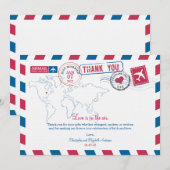 Ohio Air Mail Huwelijks Dankjewel Bedankkaart (Voorkant / Achterkant)