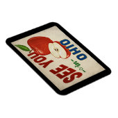 Ohio Apple - Vintage Travel Magneet (Rechterzijde)