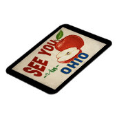 Ohio Apple - Vintage Travel Magneet (Linkerzijde)