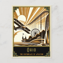Ohio | Art. Deco Briefkaart