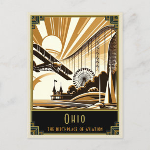 Ohio   Art. Deco Briefkaart