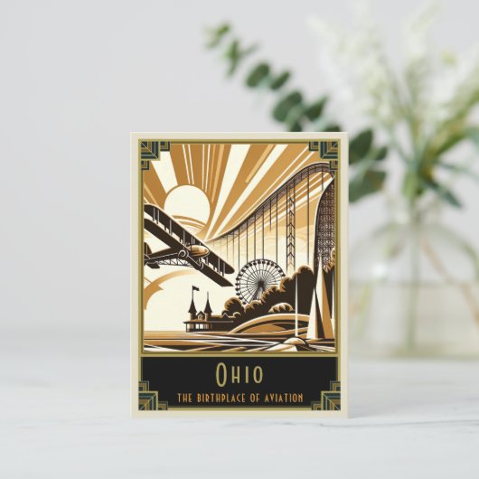 Ohio | Art. Deco Briefkaart (Staand voorkant)