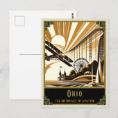 Ohio | Art. Deco Briefkaart (Voorkant / Achterkant)