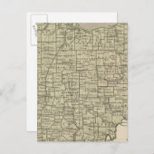 Ohio Atlas Map Briefkaart (Voorkant / Achterkant)