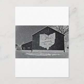 Ohio Barn in de winter Briefkaart