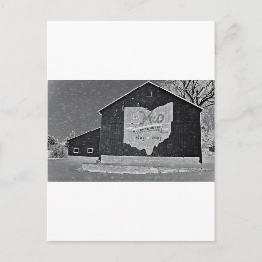 Ohio Barn in de winter Briefkaart (Voorkant)