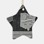Ohio Barn in de winter Keramisch Ornament (Rechts)