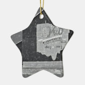 Ohio Barn in de winter Keramisch Ornament (Links)