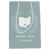  Ohio-bestemming bruiloft bevoordeelt aangepaste n Medium Cadeauzakje (Voorkant)