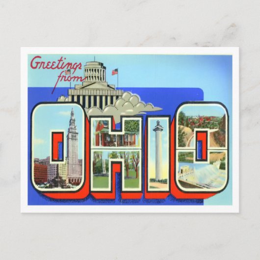 Ohio Big Letters Briefkaart (Voorkant)