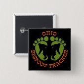 Ohio Bigfoot Tracker Vierkante Button 5,1 Cm (Voorkant /achterkant)