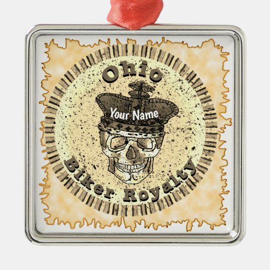 Ohio Biker  Metalen Ornament (Voorkant)