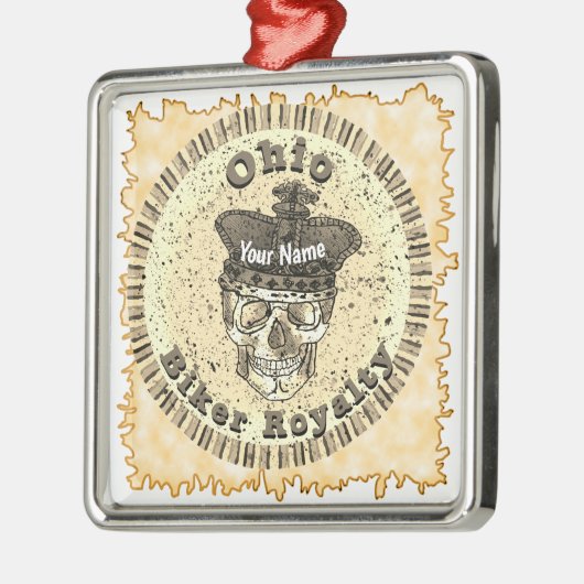 Ohio Biker  Metalen Ornament (Links)