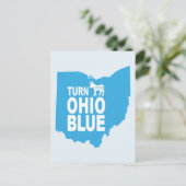 Ohio Blue Briefkaart draaien | Stemstaat progressi (Staand voorkant)