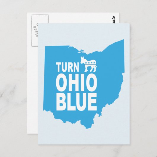 Ohio Blue Briefkaart draaien | Stemstaat progressi (Voorkant / Achterkant)