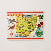Ohio Briefkaart Kaart Jigsaw Puzzel (Horizontaal)