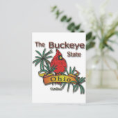 Ohio Buckeye Cardinaal Briefkaart (Staand voorkant)