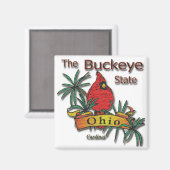 Ohio Buckeye Cardinal Magneet (Voorkant / Achterkant)