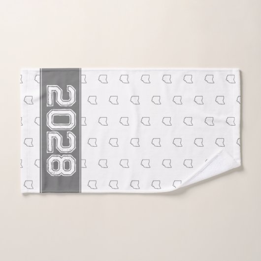 Ohio Buckeye Grijs en Wit Handdoek (Handdoek)