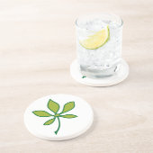 Ohio Buckeye Leaf Zandsteen Onderzetter (Zijkant)