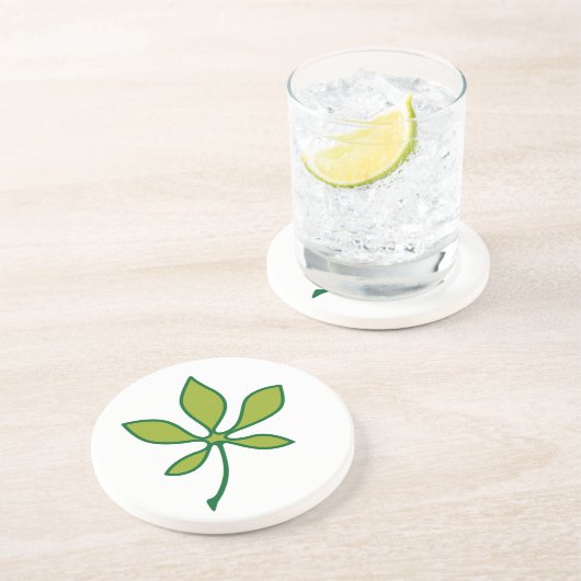 Ohio Buckeye Leaf Zandsteen Onderzetter (Zijkant)