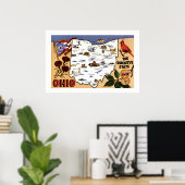 Ohio Buckeye Staat 20x30 Ansichtkaart Poster (Thuiskantoor)