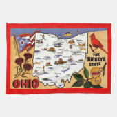 Ohio Buckeye Staat Ansichtkaart Theedoek (Horizontaal)