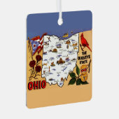 Ohio Buckeye Staat Postkaart Ornament (Voorkant Rechts)