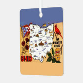 Ohio Buckeye Staat Postkaart Ornament (Voorkant links)