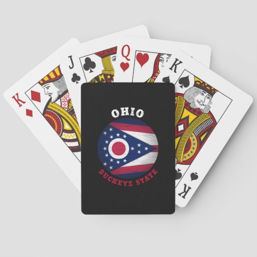 OHIO BUCKEYE STAATSVLAG POKERKAARTEN (Achterkant)