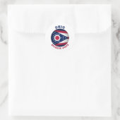 OHIO BUCKEYE STAATSVLAG RONDE STICKER (Tas)