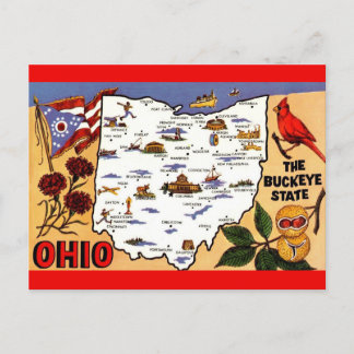 Ohio Buckeye State Ansichtkaart Briefkaart