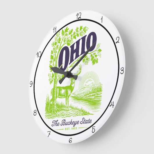 Ohio Buckeye State Deer Grote Klok (Hoek)