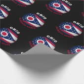 OHIO BUCKEYE STATE FLAG CADEAUPAPIER (Hoek)