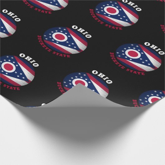 OHIO BUCKEYE STATE FLAG CADEAUPAPIER (Hoek)