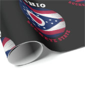 OHIO BUCKEYE STATE FLAG CADEAUPAPIER (Rol Hoek)