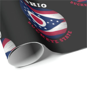 OHIO BUCKEYE STATE FLAG CADEAUPAPIER