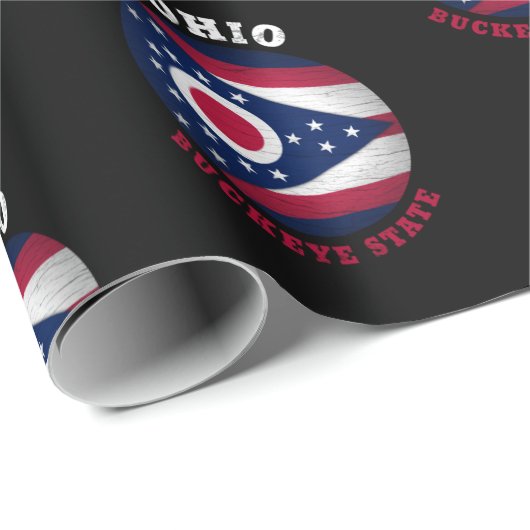 OHIO BUCKEYE STATE FLAG CADEAUPAPIER (Rol Hoek)
