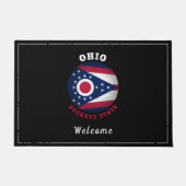 OHIO BUCKEYE STATE FLAG DEURMAT (Voorkant)
