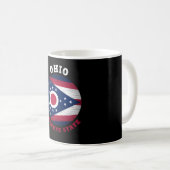 OHIO BUCKEYE STATE FLAG KOFFIEMOK (Voorkant rechts)