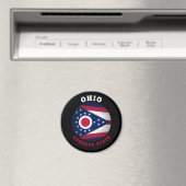 OHIO BUCKEYE STATE FLAG MAGNEET (Insitu (Vaatwasser))