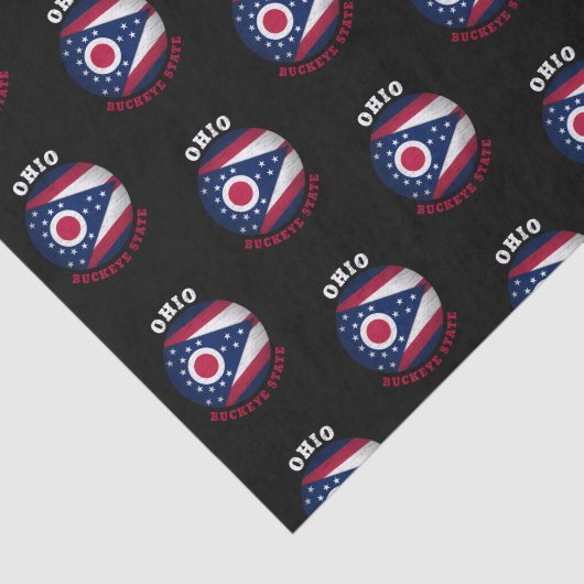 OHIO BUCKEYE STATE FLAG TISSUEPAPIER (Detail)