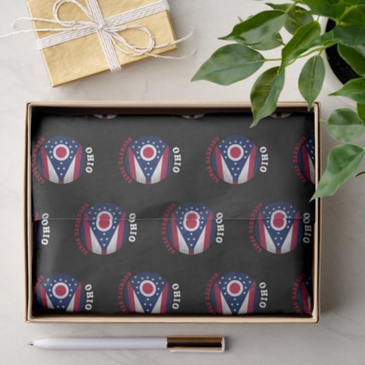 OHIO BUCKEYE STATE FLAG TISSUEPAPIER (Geschenk)